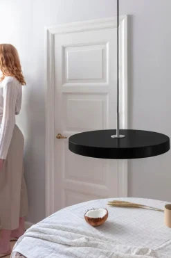 Asteria medium pendel, sort/stål