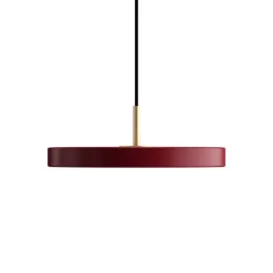 Asteria mini pendel, ruby rød/messing