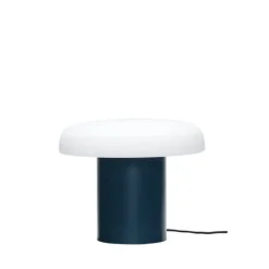 Ateliers bordlampe, mørkeblå/hvid
