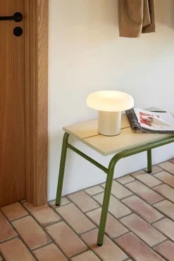 Ateliers bordlampe, sand/hvid