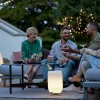 Atmos LED lampe m/højtaler & drinks køler, børstet sølv