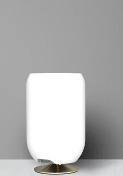 Atmos LED lampe m/højtaler & drinks køler, børstet sølv