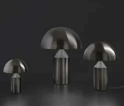 Atollo 233 bordlampe, satin sort nikkel