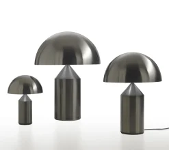 Atollo 233 bordlampe, satin sort nikkel