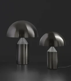 Atollo 238 bordlampe, satin sort nikkel