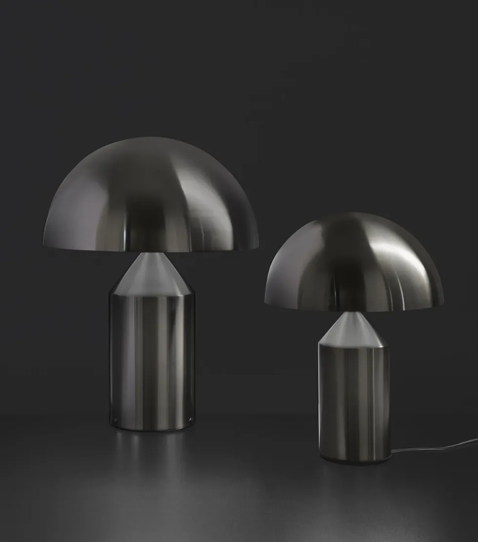 Atollo 238 bordlampe, satin sort nikkel