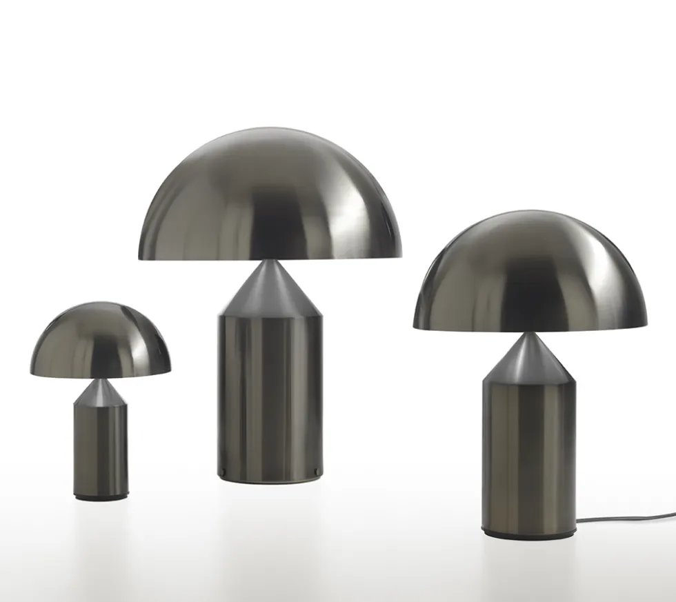 Atollo 239 bordlampe, satin sort nikkel