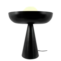 Ava bordlampe med glaskuppel, sort