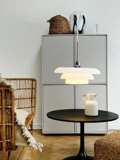 Ava pendel D40, opal/krom