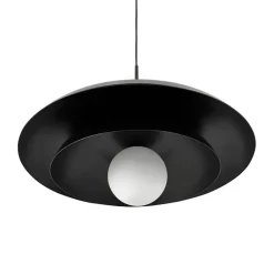 Ava pendel med glaskuppel, sort