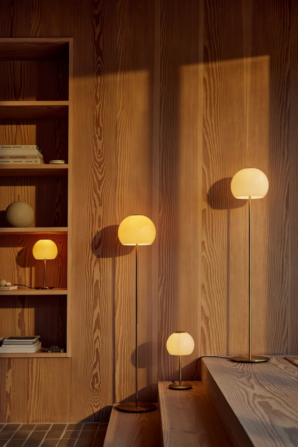 Ball Glass bordlampe, amber