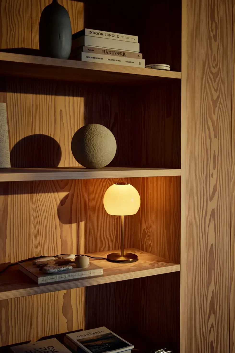 Ball Glass bordlampe, amber