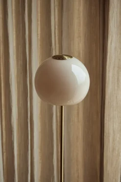 Ball Glass gulvlampe, sand grey
