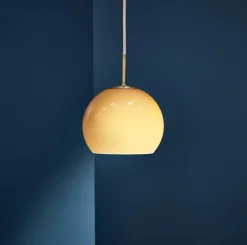 Ball Glass pendel Ø18, amber