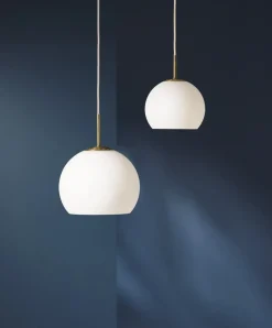 Ball Glass pendel Ø25, opal hvid
