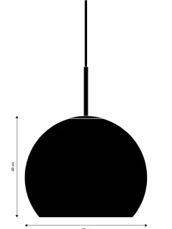 Ball Glass pendel Ø25, sand grey