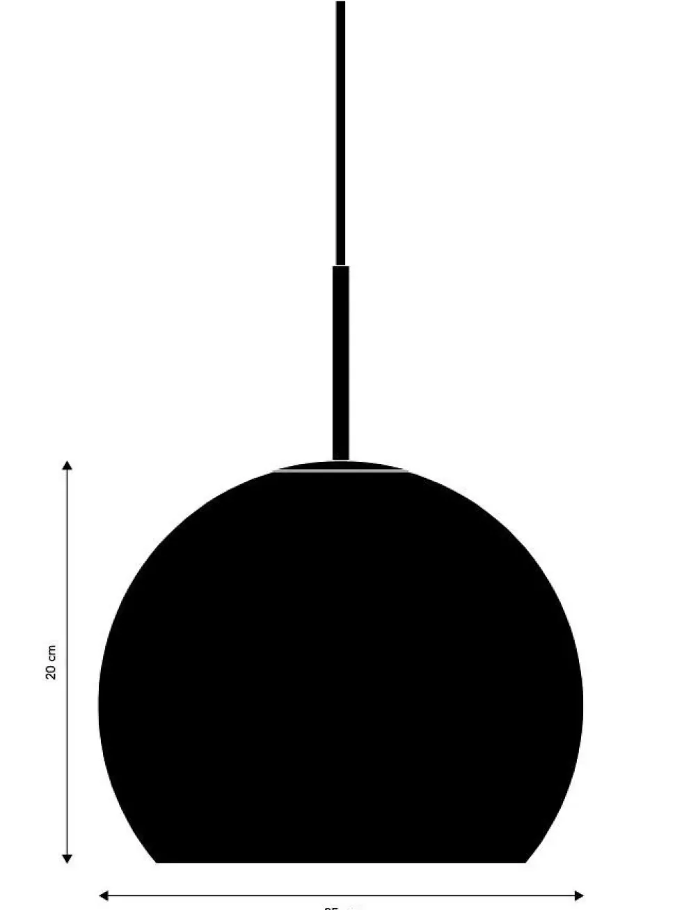 Ball Glass pendel Ø25, sand grey