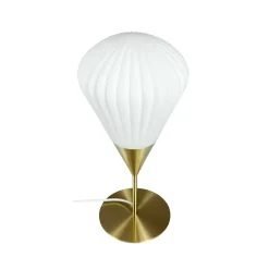 Ballon bordlampe, opal/messing