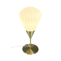 Ballon bordlampe, opal/messing