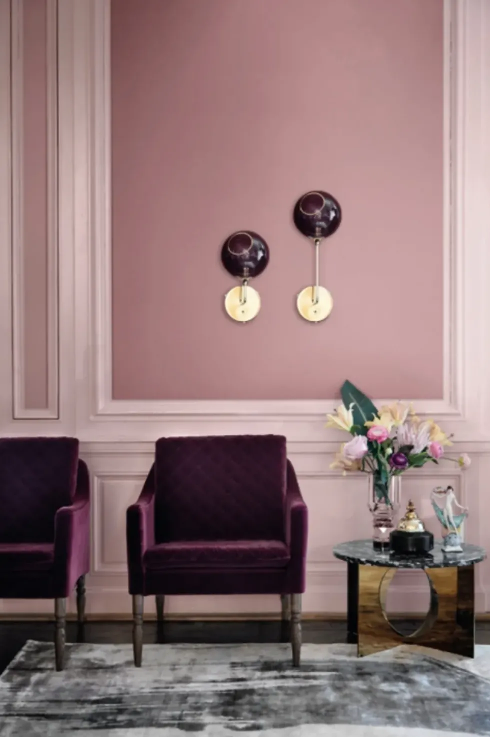 Ballroom The Wall 37 væglampe, purple