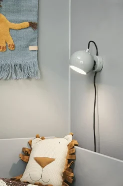 Ball væglampe, blank mint