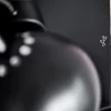Ball væglampe m/USB, mat sort