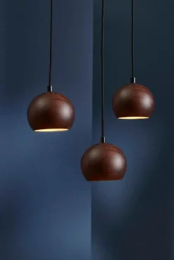 Ball Wood pendel Ø12, valnød