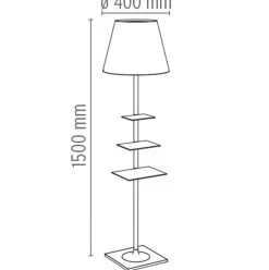 Bibliotheque National Gulvlampe, Bronze