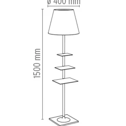 Bibliotheque National Gulvlampe, Transparent