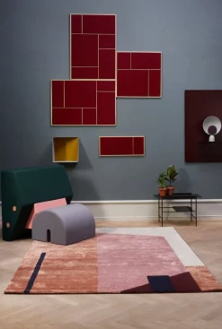 Blooper bordlampe, askegrå/figen lilla