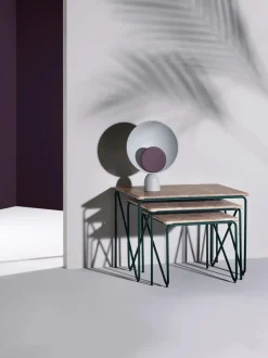 Blooper bordlampe, askegrå/figen lilla