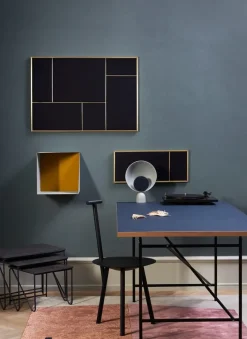 Blooper bordlampe, askegrå/navy blå