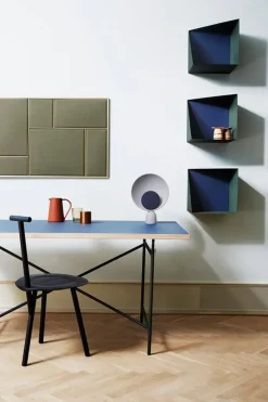 Blooper bordlampe, askegrå/navy blå