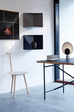 Blooper bordlampe, askegrå/navy blå