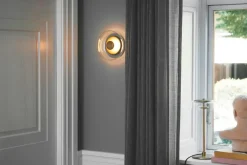 Blossi bordlampe, nordic guld/klar