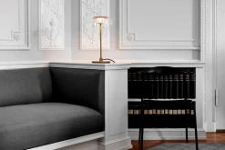 Blossi bordlampe, nordic guld/klar