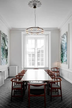 Blossi 8 lysekrone, nordic guld/klar