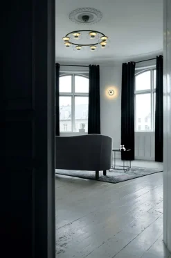 Blossi 8 lysekrone, nordic guld/klar