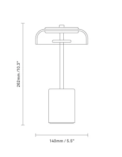 Blossi Mini Portable bordlampe / batterilampe, nordic guld/klar
