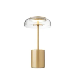 Blossi Mini Portable bordlampe / batterilampe, nordic guld/klar
