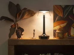 Bon Jour Unplugged batterilampe / bordlampe, black krom