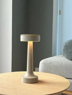 Buddy T1 batterilampe / bordlampe, mat grå