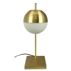 Caen bordlampe, messing/hvid