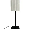 Calix bordlampe m/oval stofskærm, natur/sort