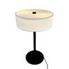 Calix bordlampe m/stofskærm, natur/sort
