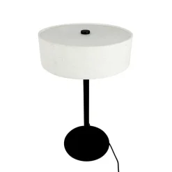Calix bordlampe m/stofskærm, natur/sort