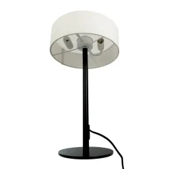 Calix bordlampe m/stofskærm, natur/sort