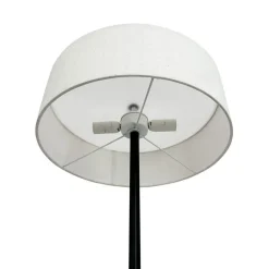 Calix gulvlampe med stofskærm, natur/sort