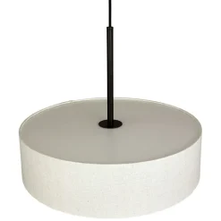 Calix pendel m/lav stofskærm, natur/sort