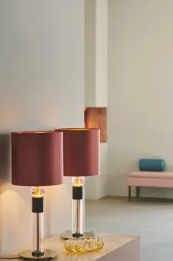Carnival bordlampe No. 2, pink/sort/klar